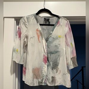 J Crew Silk Blouse- Size Small
